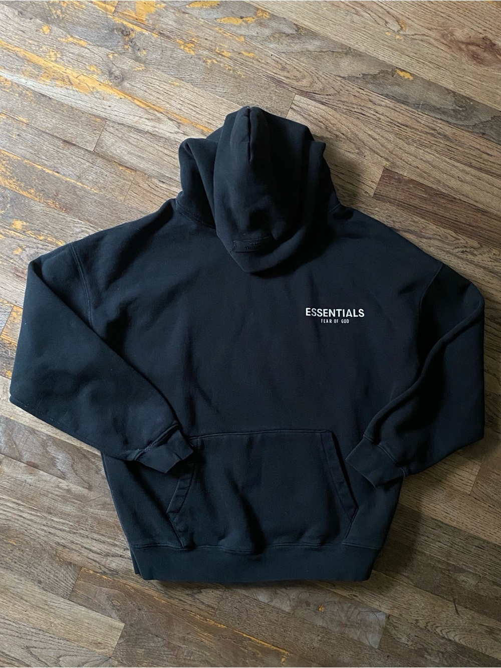 Fear of God Essentials black hoodie